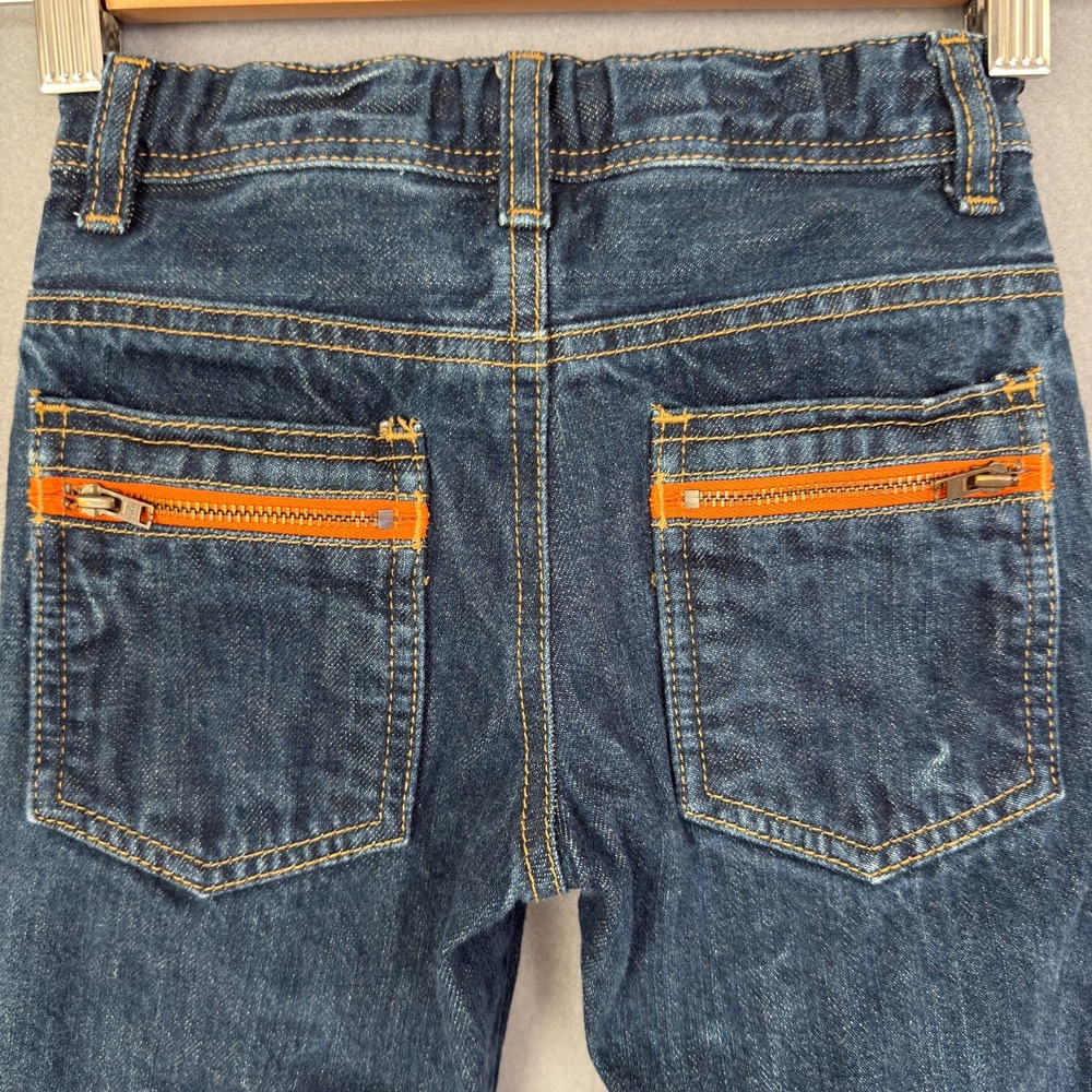 Mini Boden Flannel Lined Denim Jeans Boys Size 3T Navy Blue Cotton Pants - Picture 10 of 15
